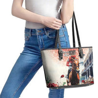 Kentucky Horse Racing Leather Tote Bag 151st Derby Party