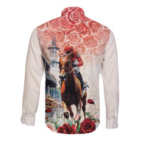 Kentucky Horse Racing Long Sleeve Button Shirt 151st Derby Party