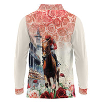 Kentucky Horse Racing Long Sleeve Polo Shirt 151st Derby Party