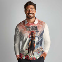 Kentucky Horse Racing Long Sleeve Polo Shirt 151st Derby Party