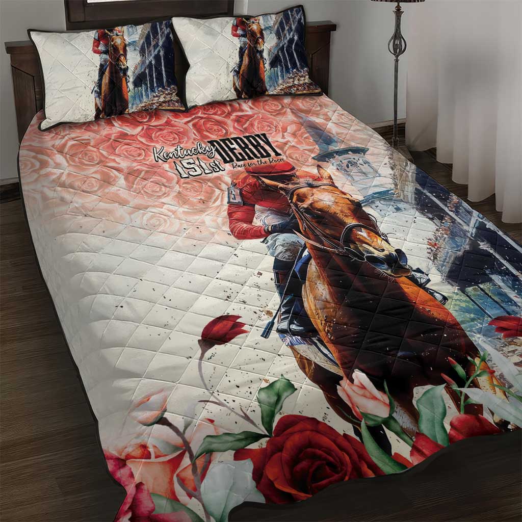 Kentucky Horse Racing Quilt Bed Set 151st Derby Party
