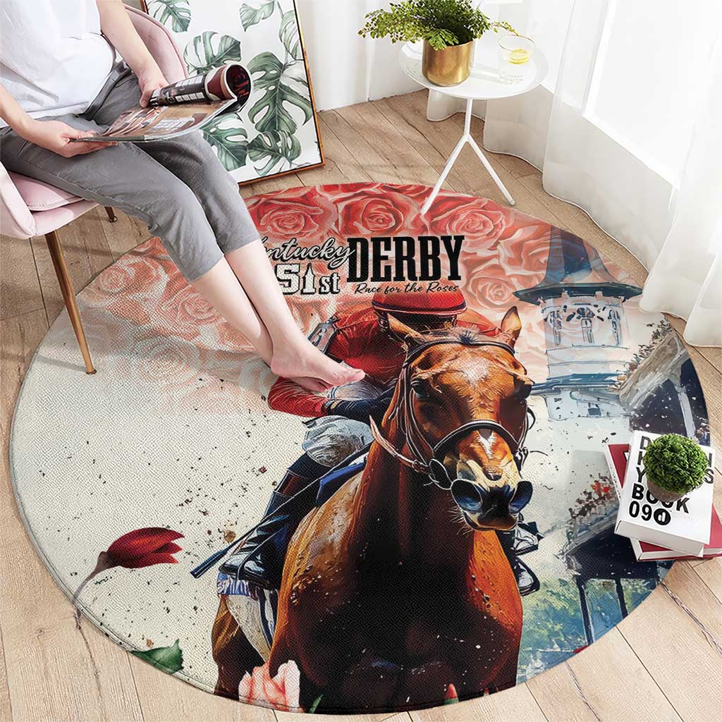Kentucky Horse Racing Round Carpet 151st Derby Party