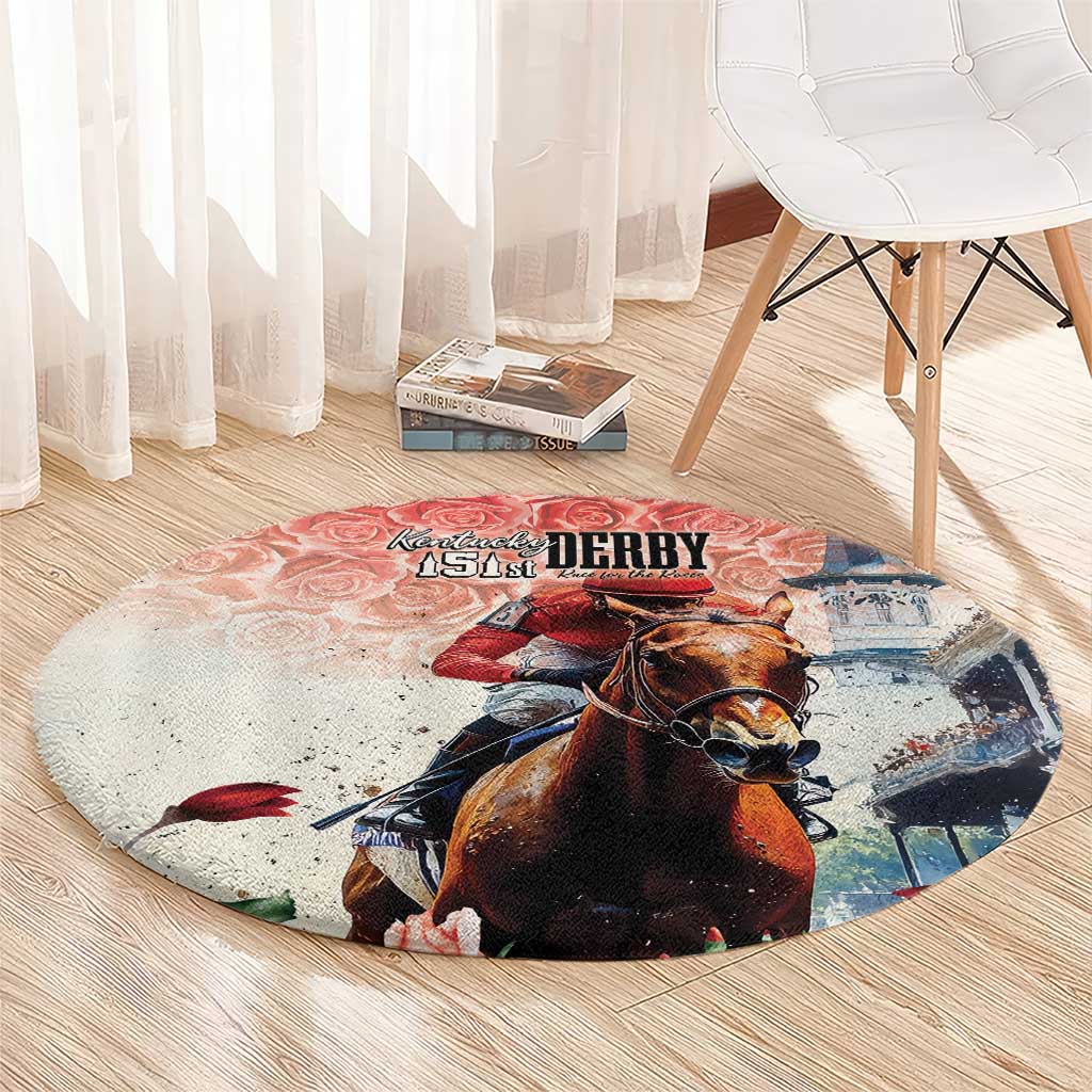 Kentucky Horse Racing Round Carpet 151st Derby Party