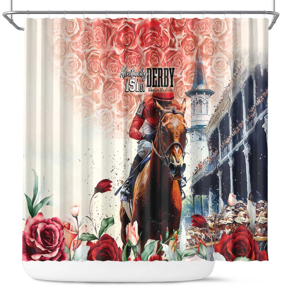 Kentucky Horse Racing Shower Curtain 151st Derby Party