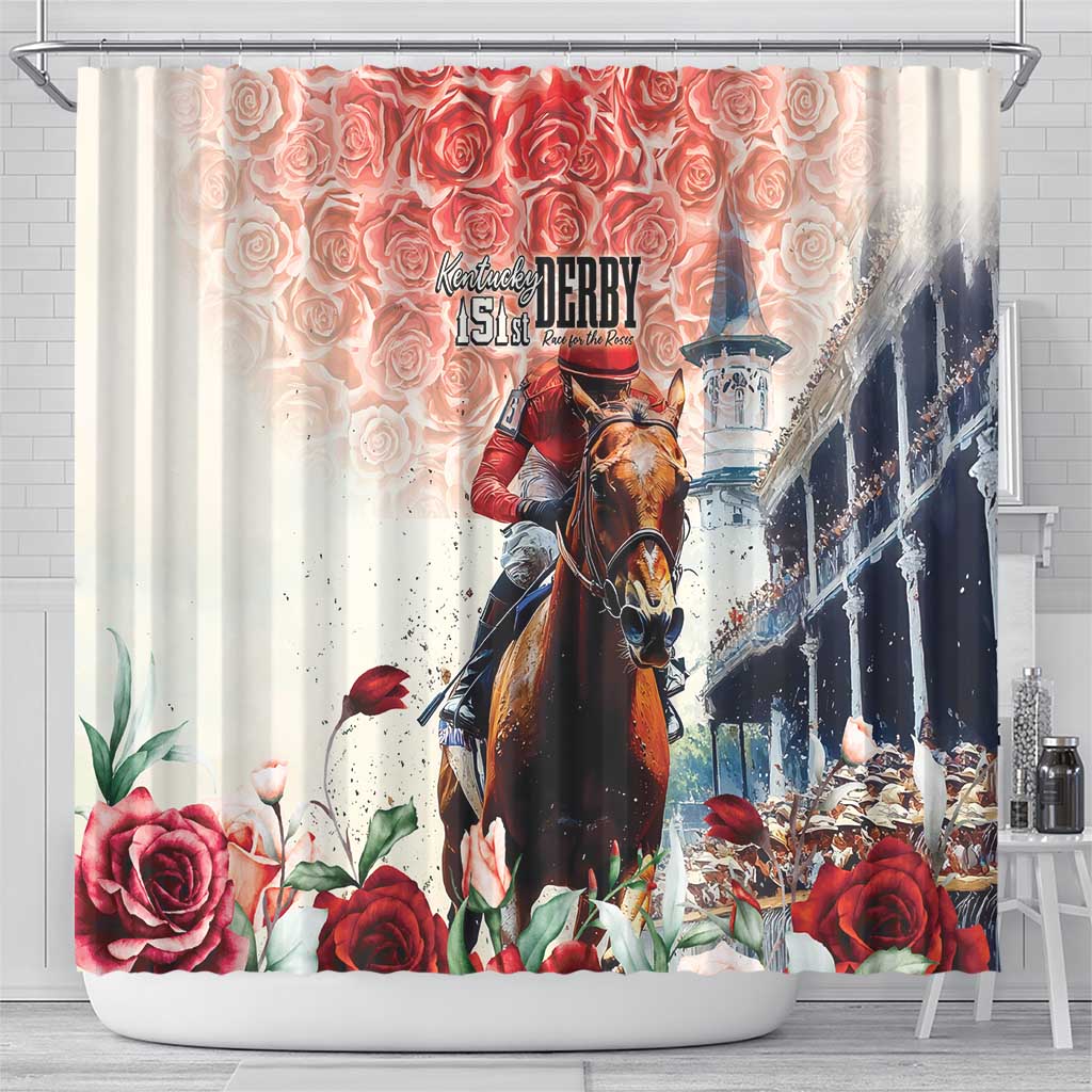 Kentucky Horse Racing Shower Curtain 151st Derby Party