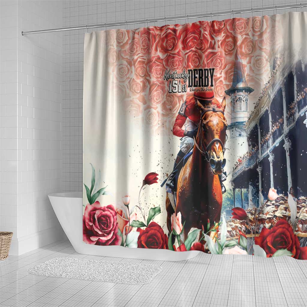 Kentucky Horse Racing Shower Curtain 151st Derby Party