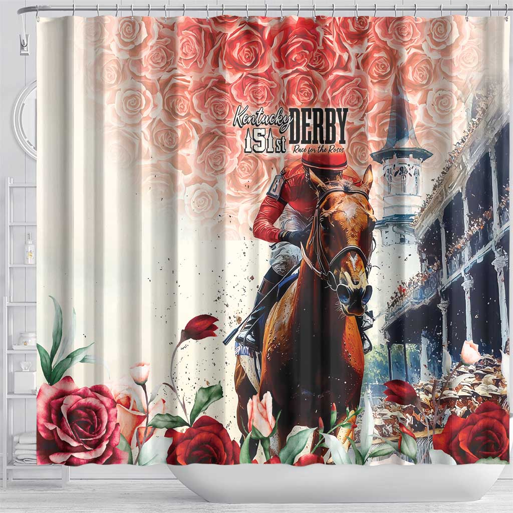 Kentucky Horse Racing Shower Curtain 151st Derby Party