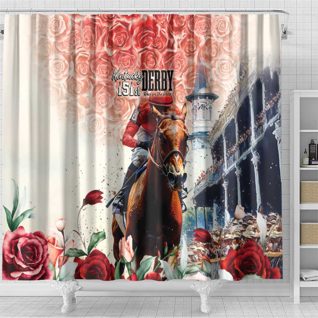 Kentucky Horse Racing Shower Curtain 151st Derby Party