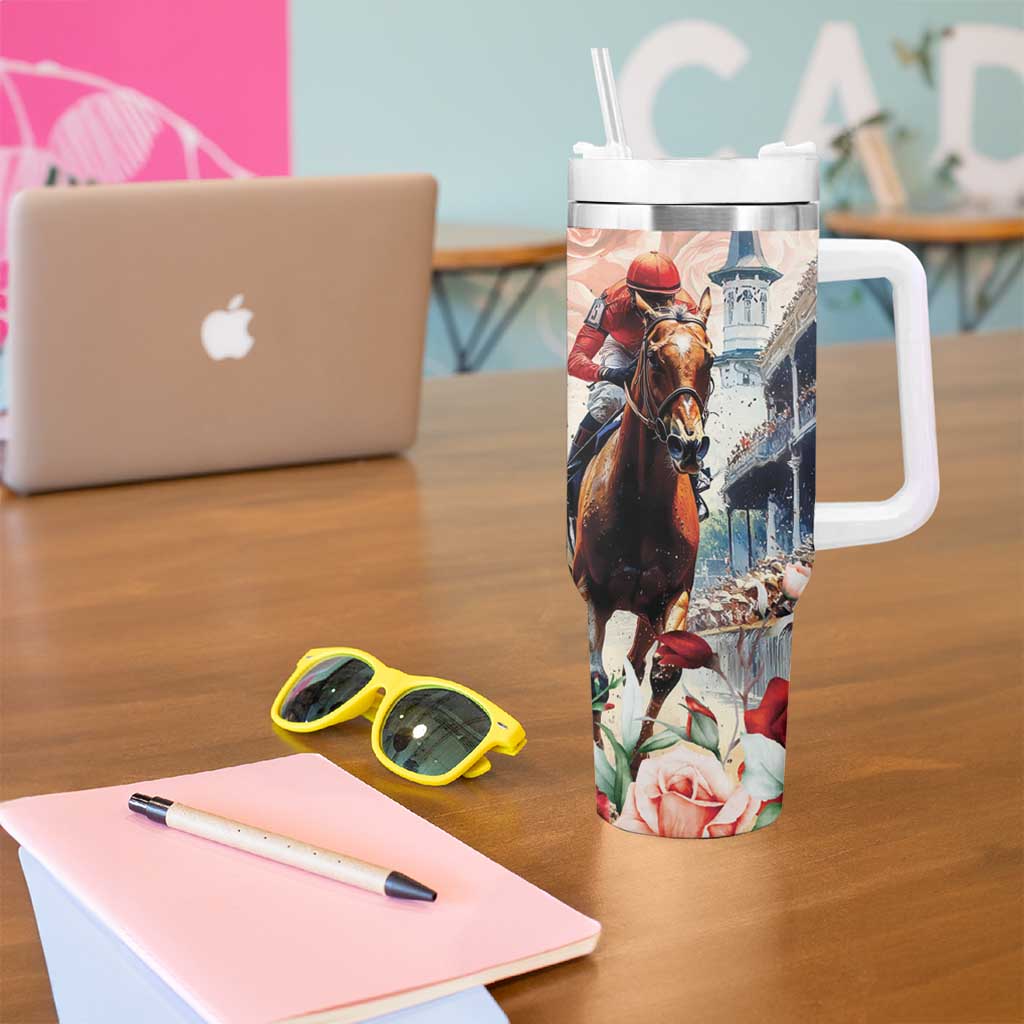 Kentucky Horse Racing Tumbler With Handle 151st Derby Party