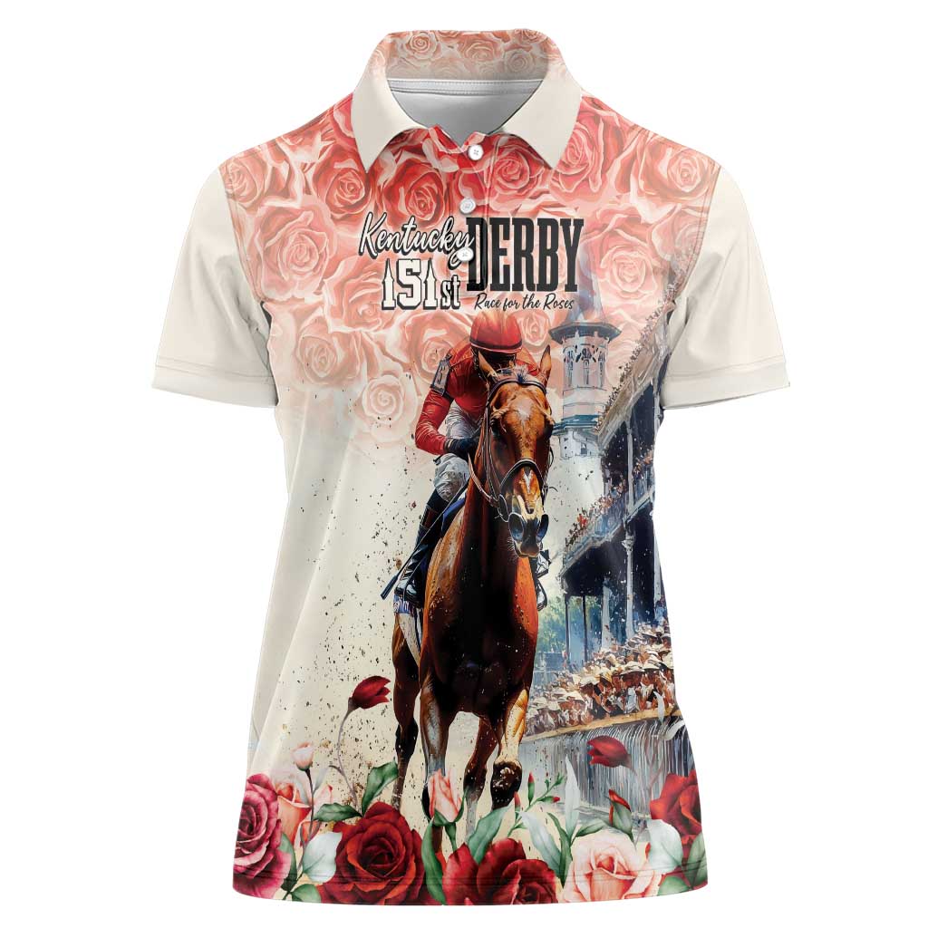 Kentucky Horse Racing Women Polo Shirt 151st Derby Party