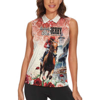 Kentucky Horse Racing Women Sleeveless Polo Shirt 151st Derby Party