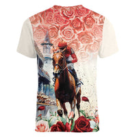 Kentucky Horse Racing Women V-Neck T-Shirt 151st Derby Party