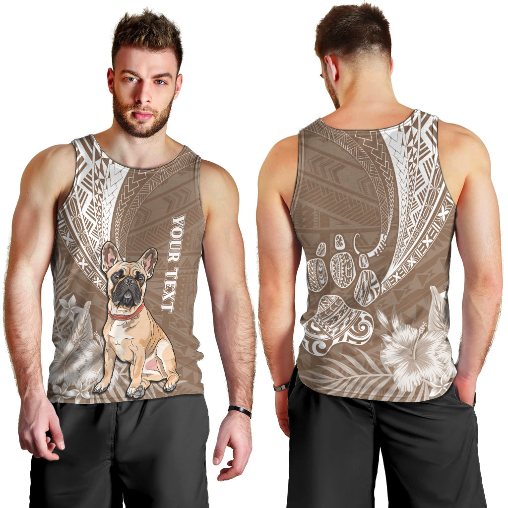 personalised-polynesian-pacific-bulldog-men-tank-top-with-brown-hawaii-tribal-tattoo-patterns