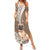 Personalised Polynesian Pacific Bulldog Summer Maxi Dress With Brown Hawaii Tribal Tattoo Patterns - Wonder Print Shop