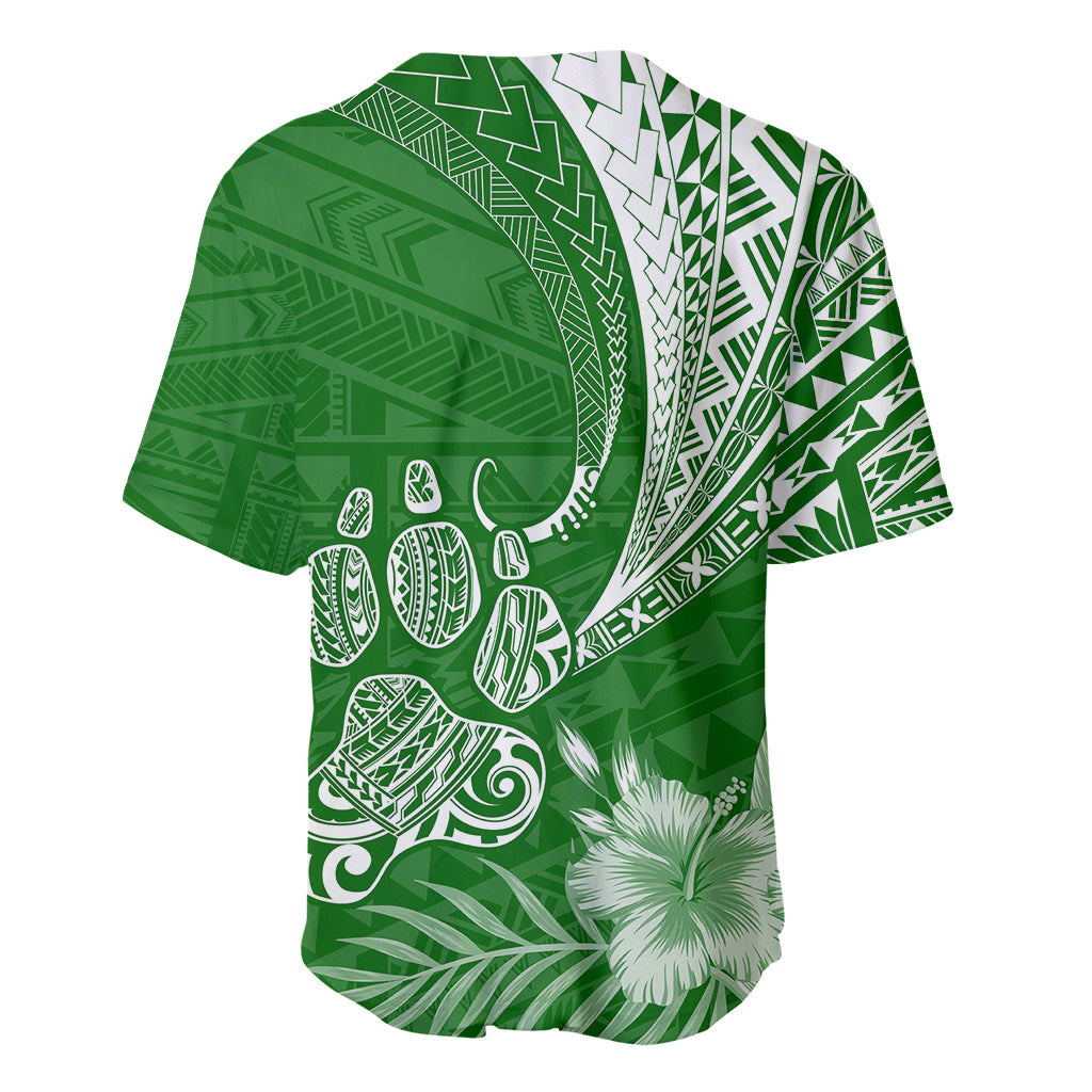 Personalised Polynesian Pacific Bulldog Baseball Jersey With Emerald Hawaii Tribal Tattoo Patterns LT7 - Wonder Print Shop