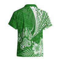 Personalised Polynesian Pacific Bulldog Hawaiian Shirt With Emerald Hawaii Tribal Tattoo Patterns - Wonder Print Shop