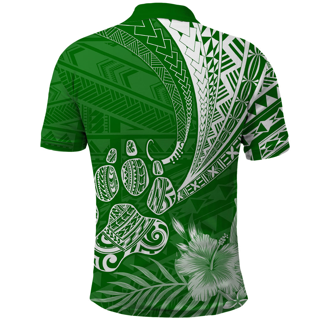Personalised Polynesian Pacific Bulldog Polo Shirt With Emerald Hawaii Tribal Tattoo Patterns - Wonder Print Shop