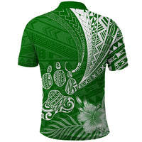 Personalised Polynesian Pacific Bulldog Polo Shirt With Emerald Hawaii Tribal Tattoo Patterns - Wonder Print Shop