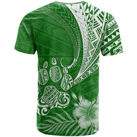 Personalised Polynesian Pacific Bulldog T Shirt With Emerald Hawaii Tribal Tattoo Patterns - Wonder Print Shop