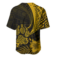 Personalised Polynesian Pacific Bulldog Baseball Jersey With Gold Hawaii Tribal Tattoo Patterns LT7 - Wonder Print Shop