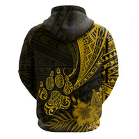 Personalised Polynesian Pacific Bulldog Hoodie With Gold Hawaii Tribal Tattoo Patterns - Wonder Print Shop