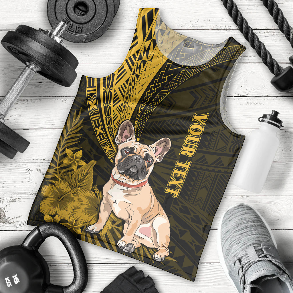 personalised-polynesian-pacific-bulldog-men-tank-top-with-gold-hawaii-tribal-tattoo-patterns