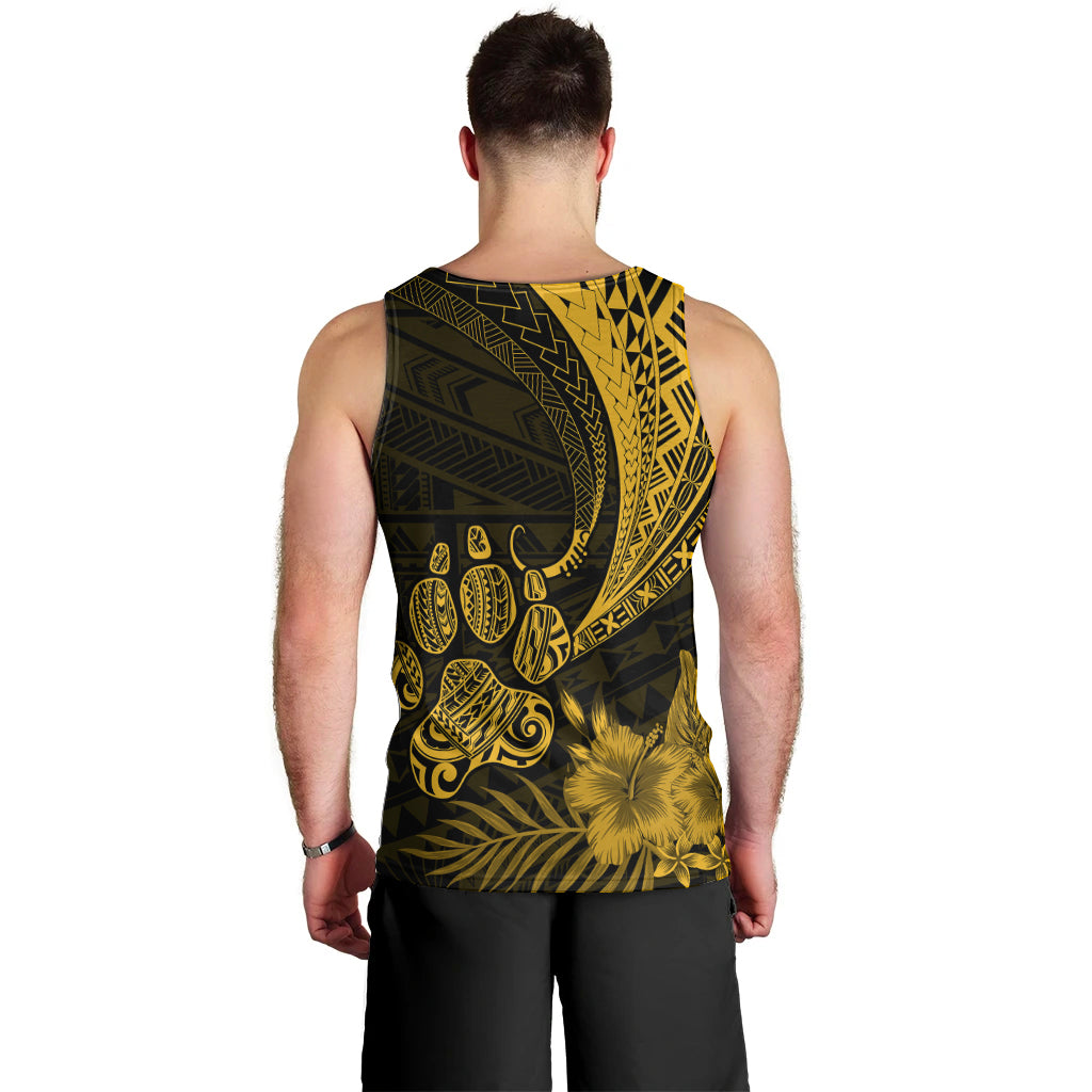 personalised-polynesian-pacific-bulldog-men-tank-top-with-gold-hawaii-tribal-tattoo-patterns