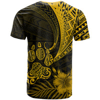 Personalised Polynesian Pacific Bulldog T Shirt With Gold Hawaii Tribal Tattoo Patterns - Wonder Print Shop