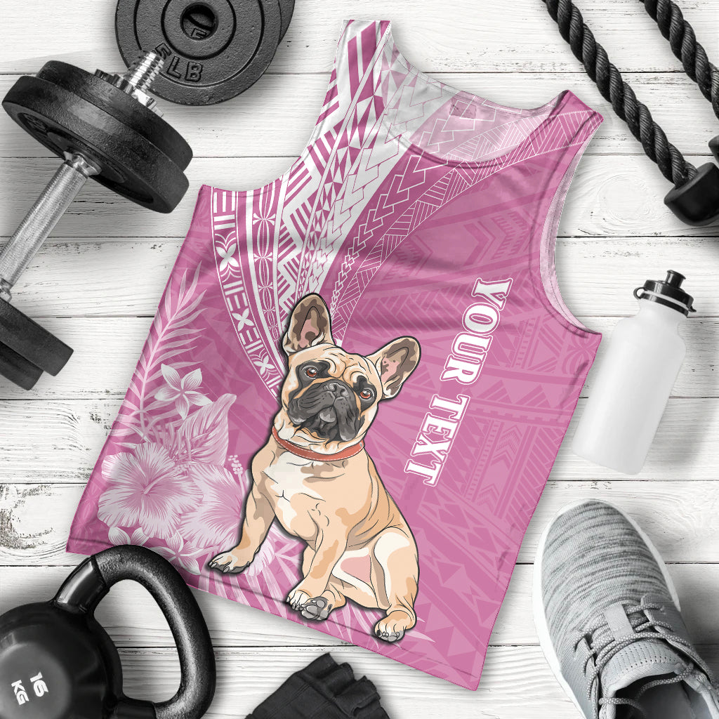 personalised-polynesian-pacific-bulldog-men-tank-top-with-pink-hawaii-tribal-tattoo-patterns