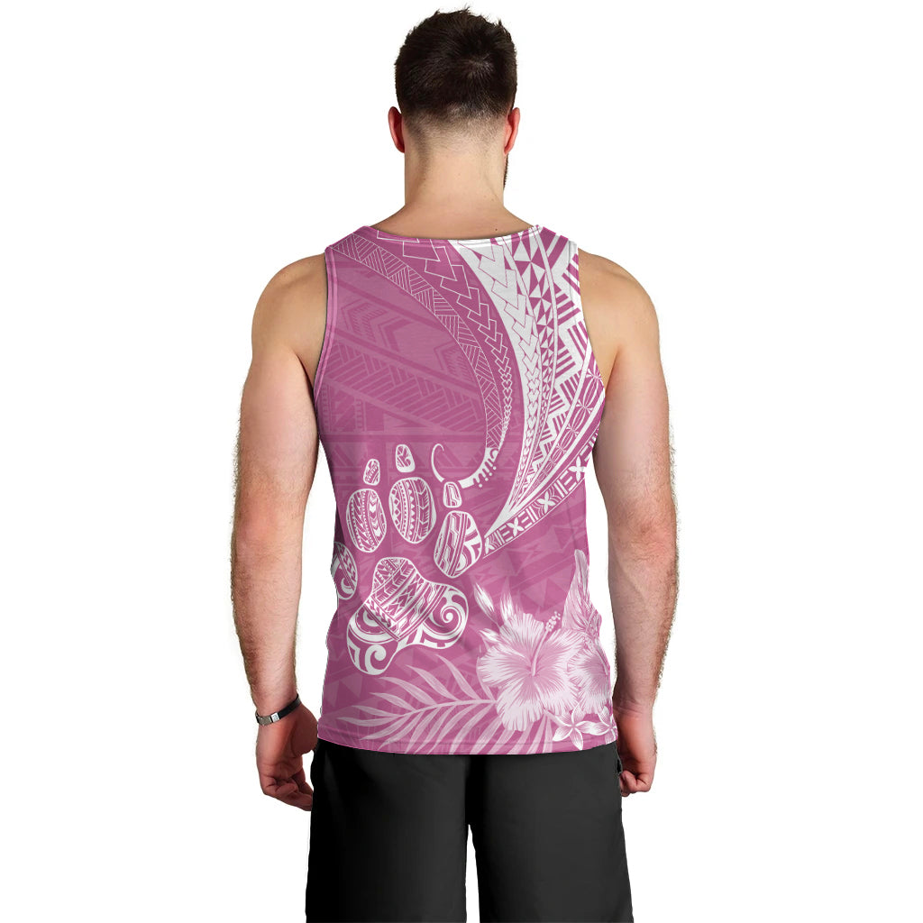 personalised-polynesian-pacific-bulldog-men-tank-top-with-pink-hawaii-tribal-tattoo-patterns