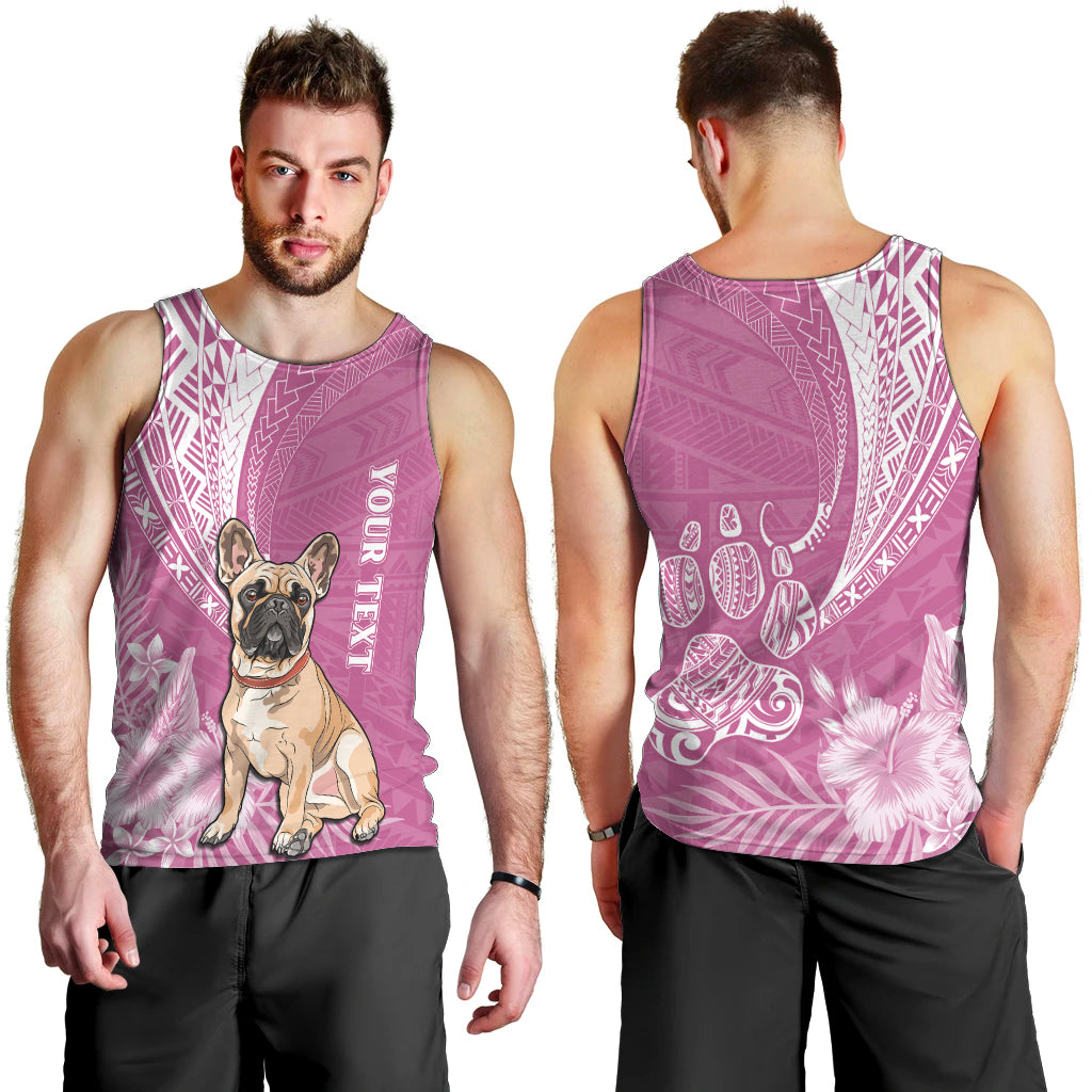 personalised-polynesian-pacific-bulldog-men-tank-top-with-pink-hawaii-tribal-tattoo-patterns