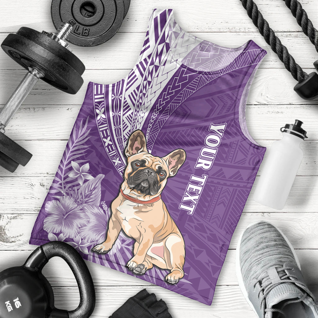 personalised-polynesian-pacific-bulldog-men-tank-top-with-violet-hawaii-tribal-tattoo-patterns