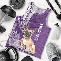 personalised-polynesian-pacific-bulldog-men-tank-top-with-violet-hawaii-tribal-tattoo-patterns