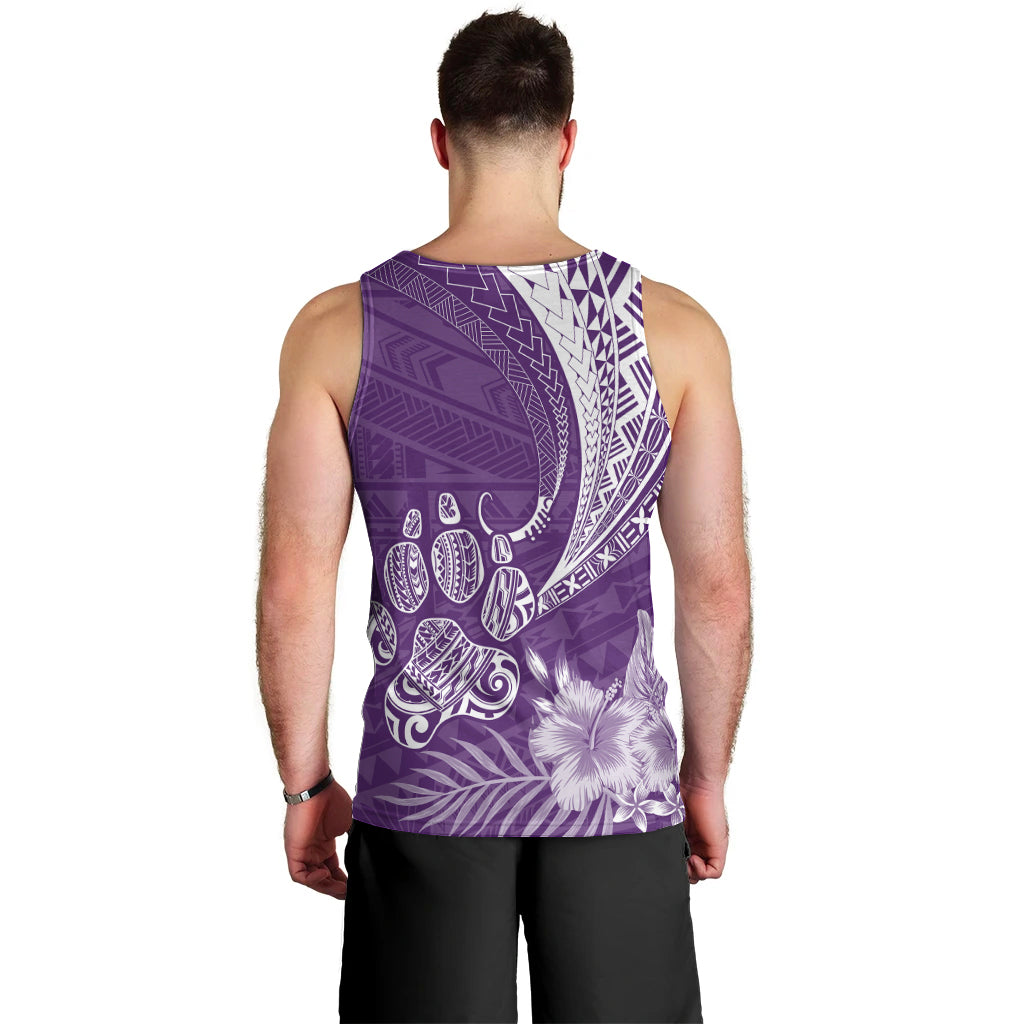 personalised-polynesian-pacific-bulldog-men-tank-top-with-violet-hawaii-tribal-tattoo-patterns
