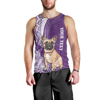 personalised-polynesian-pacific-bulldog-men-tank-top-with-violet-hawaii-tribal-tattoo-patterns