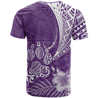 Personalised Polynesian Pacific Bulldog T Shirt With Violet Hawaii Tribal Tattoo Patterns - Wonder Print Shop