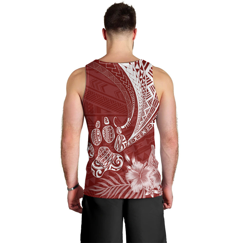 personalised-polynesian-pacific-bulldog-men-tank-top-with-red-hawaii-tribal-tattoo-patterns