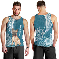 personalised-polynesian-pacific-bulldog-men-tank-top-with-teal-hawaii-tribal-tattoo-patterns