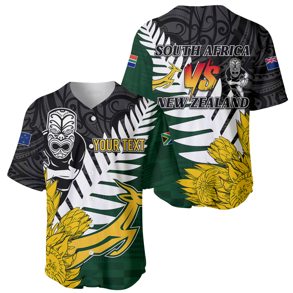Personalised New Zealand Vs South Africa Rugby Baseball Jersey Rivals - Tribal Style LT7 - Wonder Print Shop