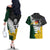 Personalised New Zealand Vs South Africa Rugby Couples Matching Off The Shoulder Long Sleeve Dress and Hawaiian Shirt Rivals - Tribal Style LT7 - Wonder Print Shop