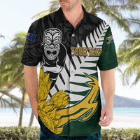 Personalised New Zealand Vs South Africa Rugby Hawaiian Shirt Rivals - Tribal Style - Wonder Print Shop