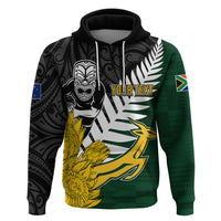 Personalised New Zealand Vs South Africa Rugby Hoodie Rivals - Tribal Style - Wonder Print Shop
