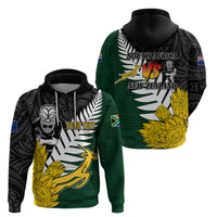 Personalised New Zealand Vs South Africa Rugby Hoodie Rivals - Tribal Style - Wonder Print Shop