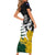 Personalised New Zealand Vs South Africa Rugby Short Sleeve Bodycon Dress Rivals - Tribal Style - Wonder Print Shop