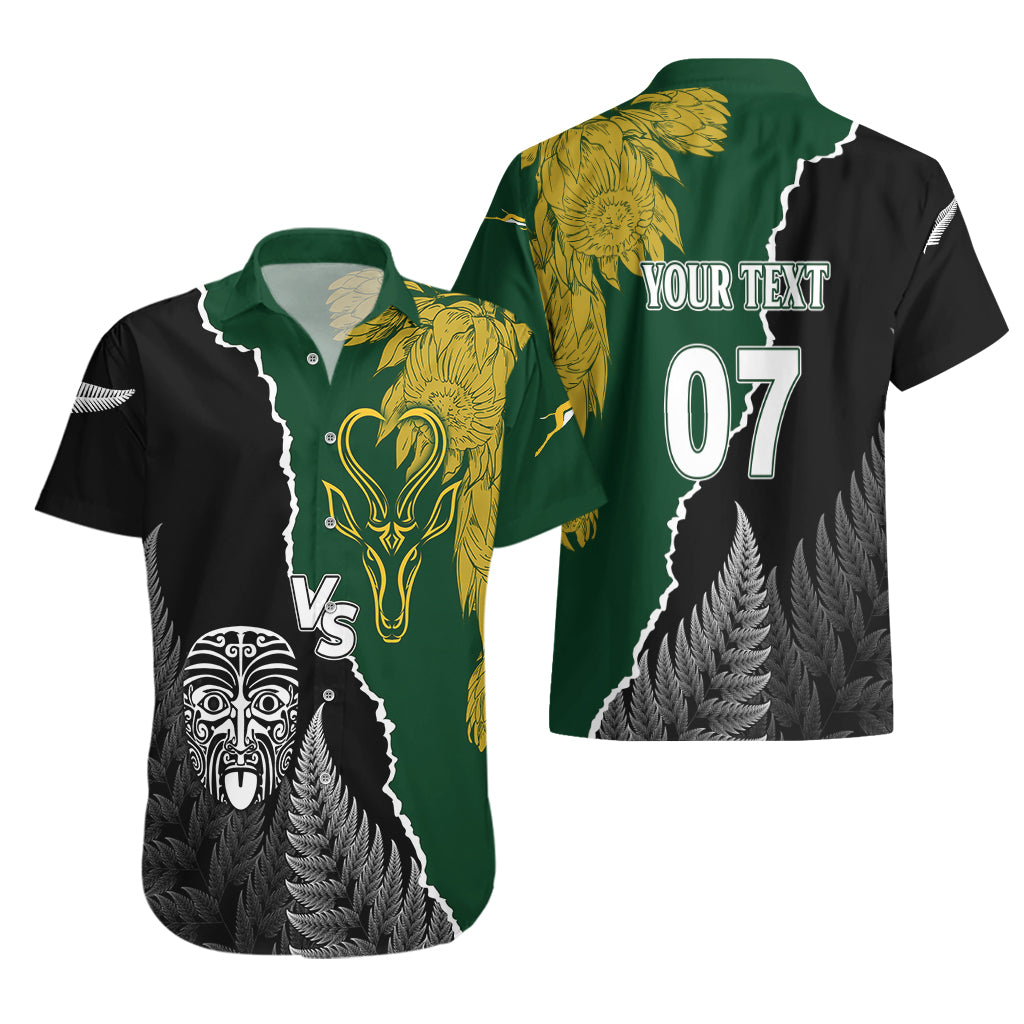 Personalised New Zealand Vs South Africa Rugby Hawaiian Shirt Rivals Dynamics - Wonder Print Shop