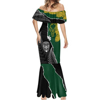 Personalised New Zealand Vs South Africa Rugby Mermaid Dress Rivals Dynamics - Wonder Print Shop