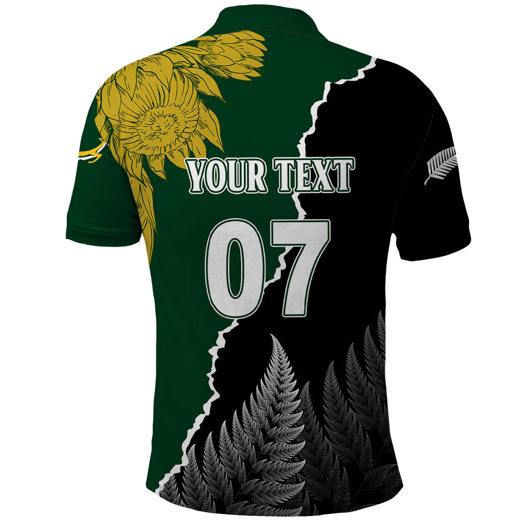 Personalised New Zealand Vs South Africa Rugby Polo Shirt Rivals Dynamics - Wonder Print Shop