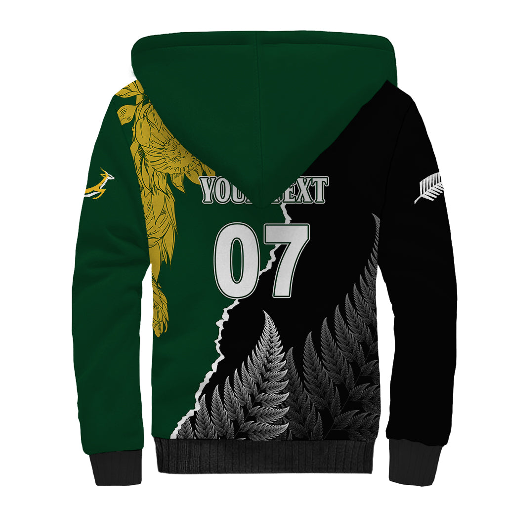 Personalised New Zealand Vs South Africa Rugby Sherpa Hoodie Rivals Dynamics - Wonder Print Shop