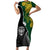 Personalised New Zealand Vs South Africa Rugby Short Sleeve Bodycon Dress Rivals Dynamics - Wonder Print Shop