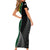 Personalised New Zealand Vs South Africa Rugby Short Sleeve Bodycon Dress Rivals Dynamics - Wonder Print Shop